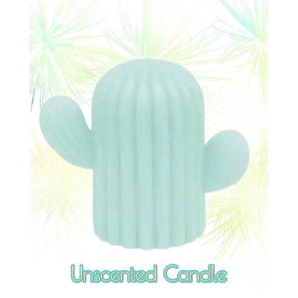 Ashland® Decorative Aqua Blue Unscented 5" Candle In Cactus Shape - Brand New - Picture 1 of 3